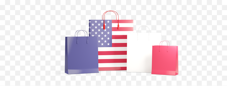 Shopping Bags With Flag Illustration Of United - Us Flag Shopping Bag Png,Download White Shopping Bag Icon