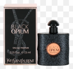 Details About Black Opium By Yves Saint Laurent For Women Miniature Edp Splash Perfume 025oz - png