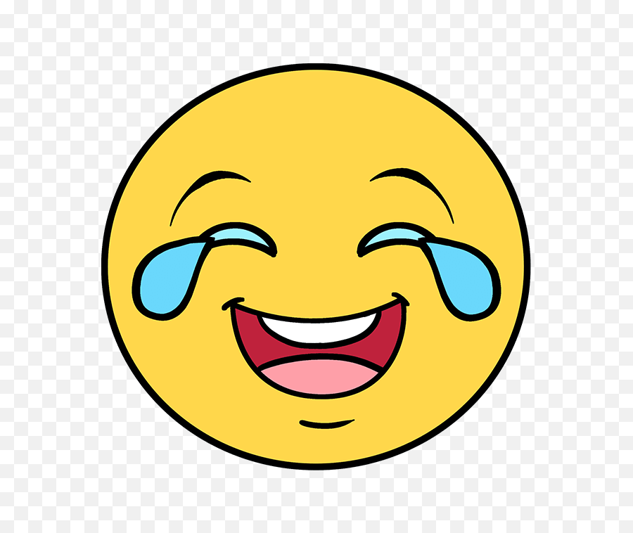 Laughing Crying Emoji Png - Easy To Draw Laughing Emoji,Cry Emoji Png