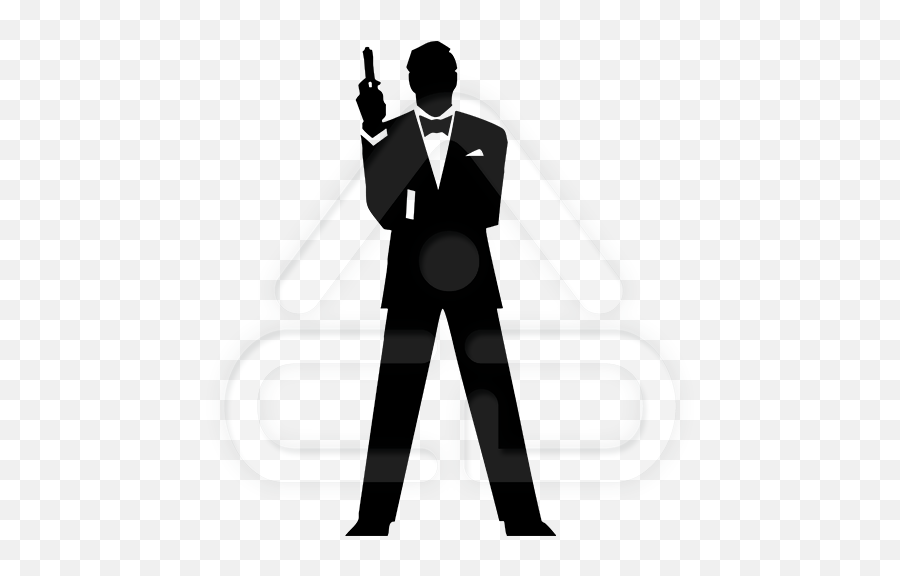Silhueta Vinil Autocolante Decorativo James Bond 007 - James Bond Png,James Bond Png