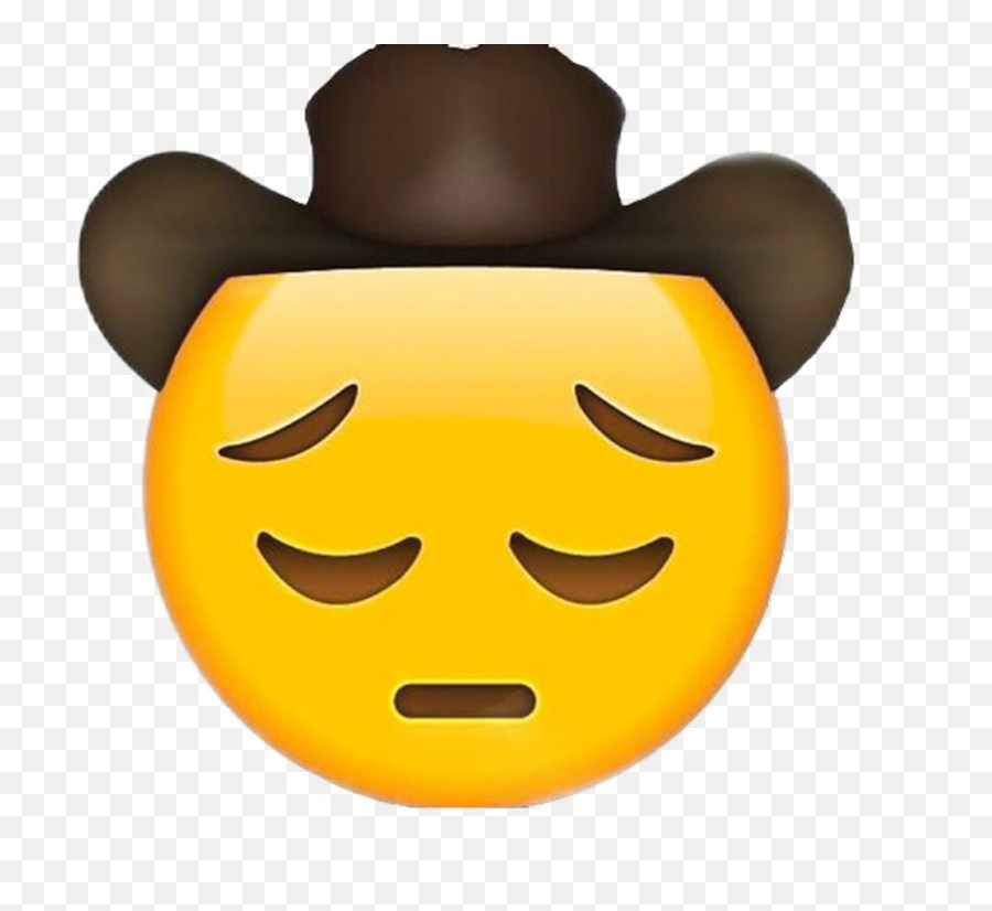 Hawyee Cow Cowboy Sad Sadcowboy Emoji - Sad Cowboy Emoji Png,Cow Emoji Png