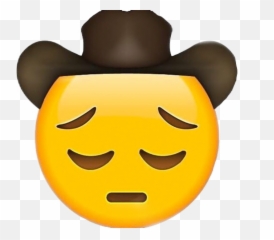 Hawyee Cow Cowboy Sad Sadcowboy Emoji - Sad Cowboy Emoji Png,Cow Emoji Png