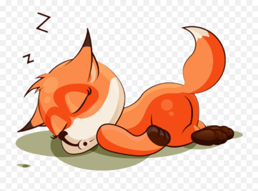 Sleeping Sticker - Fox Emoji Funny Png Clipart Full Size Funny Emoji Stickers,Funny Png
