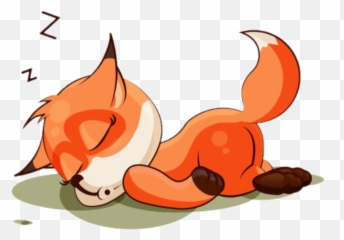 Sleeping Sticker - Fox Emoji Funny Png Clipart Full Size Stickers