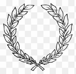 Laurel - Traceable Heraldic Art Transparent Background Wreath png