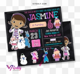 Doc Mcstuffins Invitation With Free Thank You Card - Custom Abby Cadabby Birthday Invitations Png,Doc Mcstuffins Png