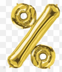 34 - Gold Balloon Percentage Png