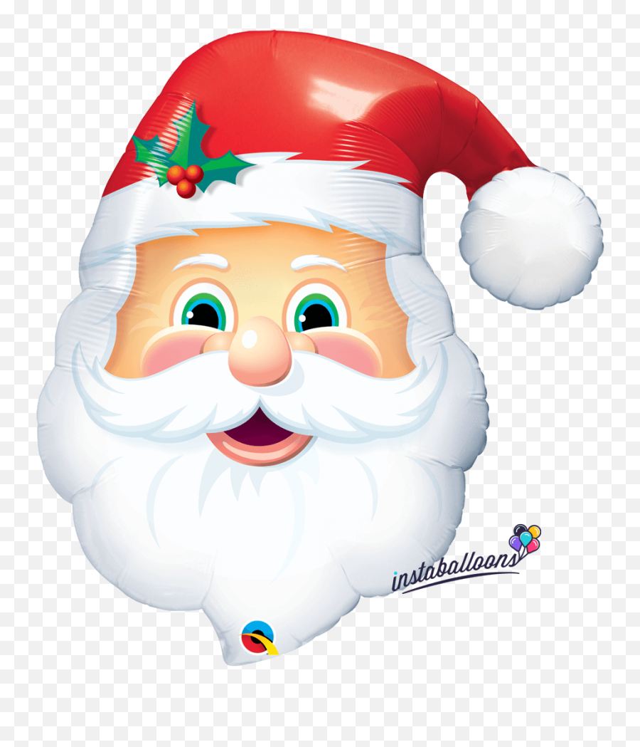 32 Jumbo Jolly Santa Claus Balloon Png Face