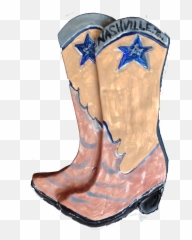 Nashville Cowboy Boots Ceramic Plaque - Cowboy Boot Png,Cowboy Boot Png