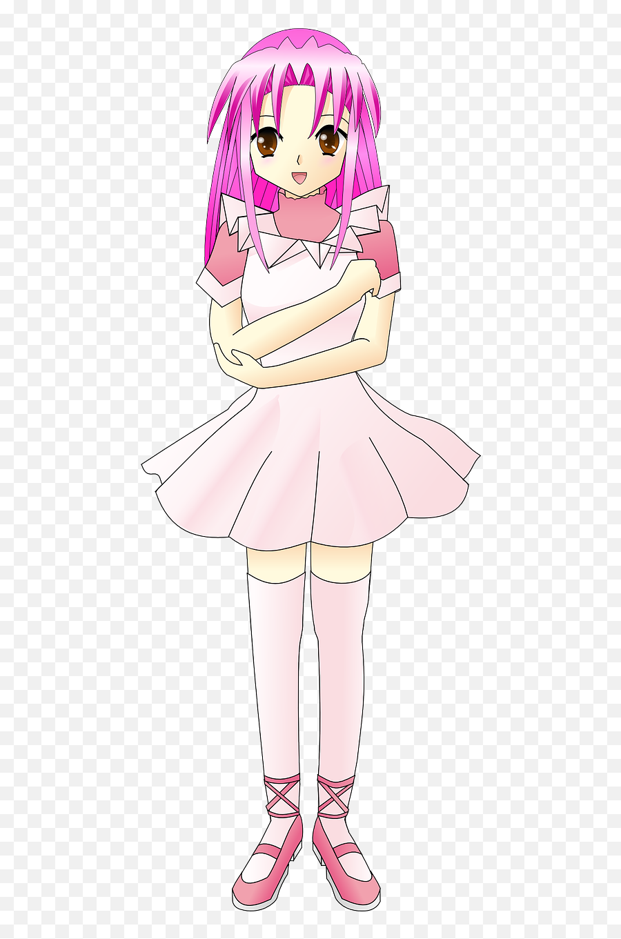 Anime Girl Pink - Free Vector Graphic On Pixabay Annamae Girls With Pink Hair Png,Anime Girl With Transparent Background