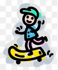 Vector Illustration Of Skateboarder With Skateboard Full - Clip Art Png,Skateboarder Png