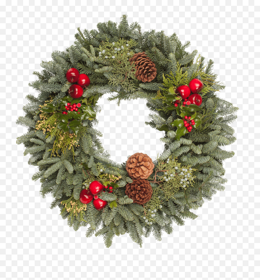 Transparent Png Christmas Wreath Images - Pine Wreath Png,Christmas Wreath Transparent