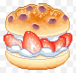 Pixel Pastel Food Cake Strawberry Dessert Free Icon Of - Thunder And Storm Earthbound png