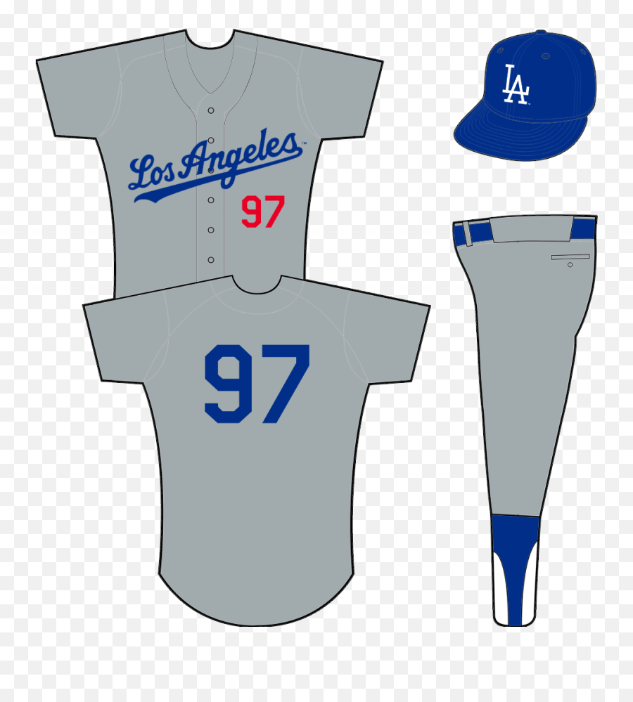 Los Angeles Dodgers Road Uniform - National League Nl White Sox Road Uniform Png,Dodgers Logo Png