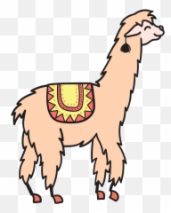 Llama Clipart - Clipartworld Animal Llama With Blanket Cute Drawing Png,Llama Transparent