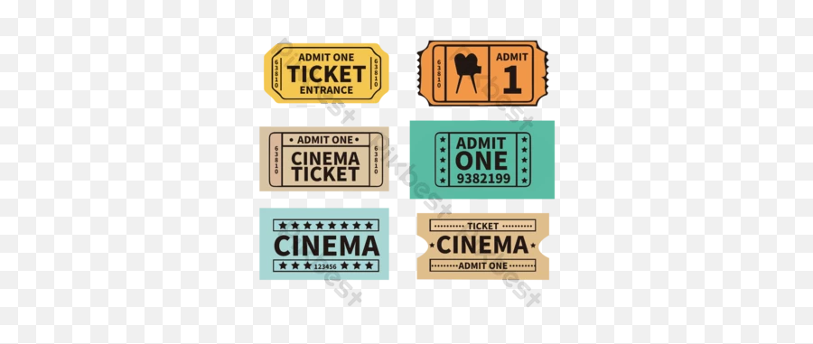 Movie Ticket Design Templates - Billet De Cinema Png,Movie Tickets Png