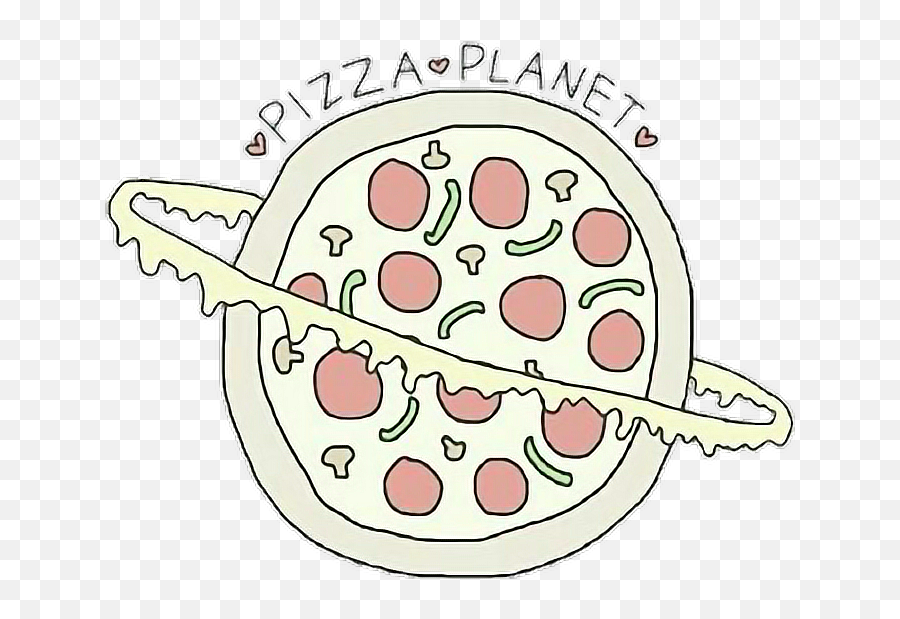 Planeten Clipart Collage - Pizza Tumblr Dibujo Png,Tumblr Collage Png