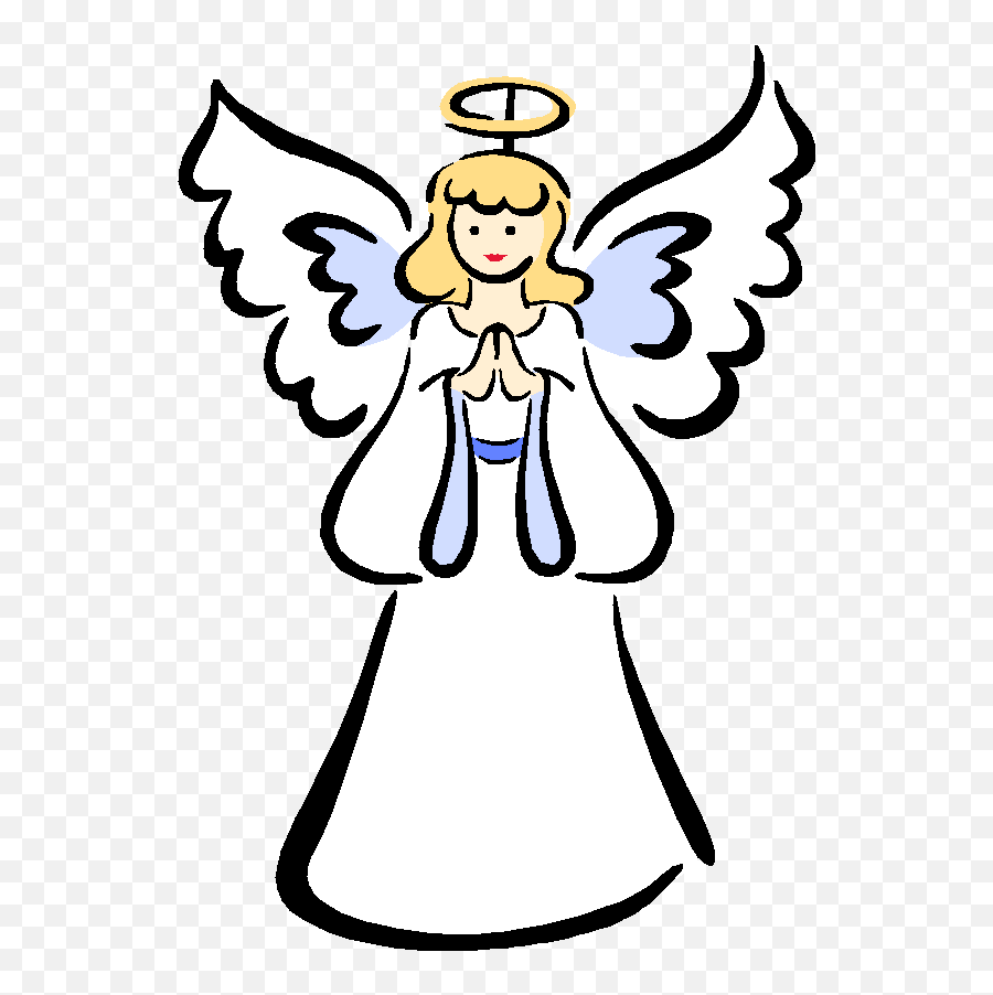 Christmas Angel Clipart Black And White - Angel Coloring Pages Png,Christmas Angel Png