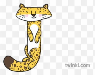 Letter J Jaguar Romanian Alphabet Animals Copy Illustration - With png