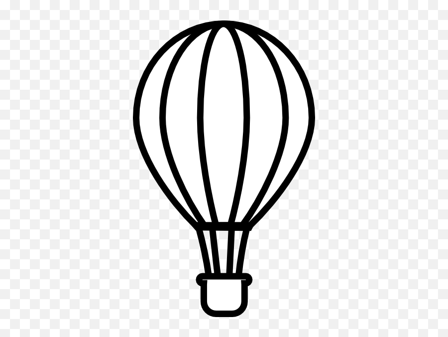 Download Drawn Balloon String Template - Outline Of Hot Air White Hot Air Balloon Clip Art Png,Balloon String Png