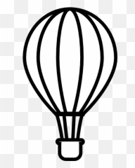 Download Drawn Balloon String Template - Outline Of Hot Air White Clip Art png