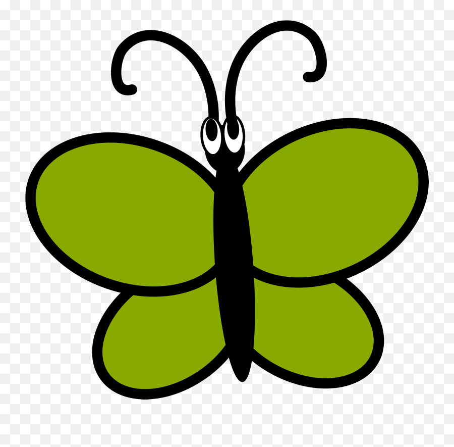 Green Cartoon Butterfly Clipart Free Download Transparent - Green Butterfly Cartoon Png,Butterfly Emoji Png