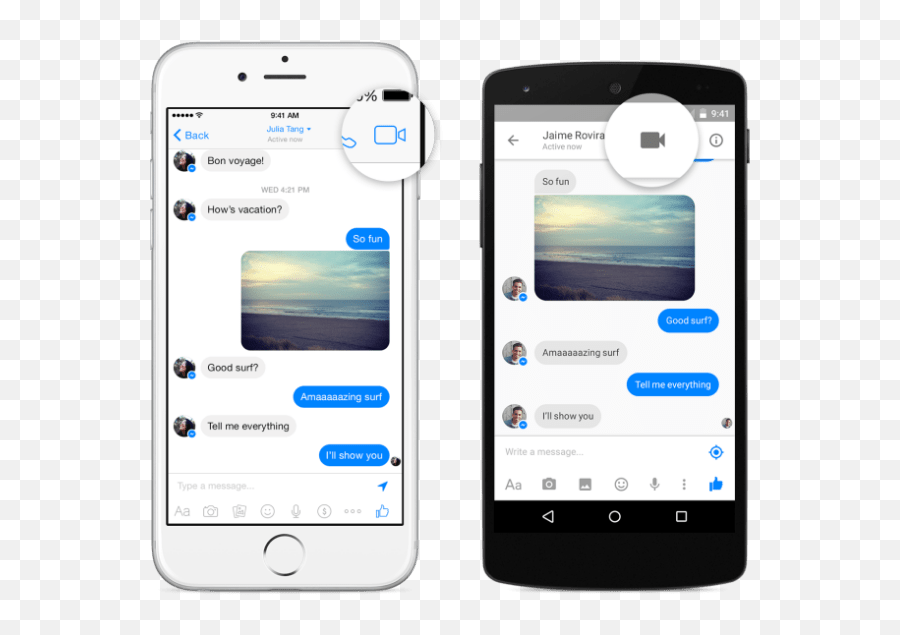 Facebook Messenger Scores Video Calling Feature - Know If Someone Is On Video Call Png,Phone Video Icon