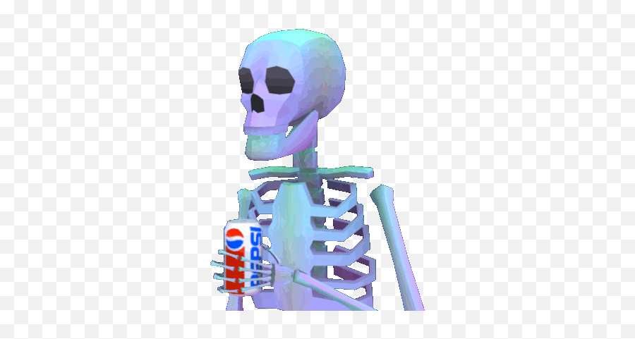 Gifs Goth Pepsi Skeleton Skull Animated - Low Poly Skeleton Gif Png,Skeleton Gif Transparent