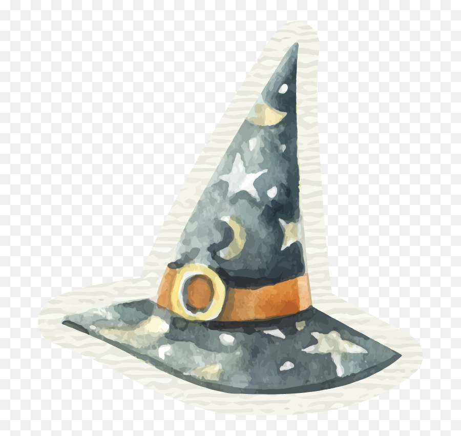 Download Hd Halloween Watercolor - Watercolor Witch Hat Witch Hat Watercolor Png,Witch Hat Transparent Background