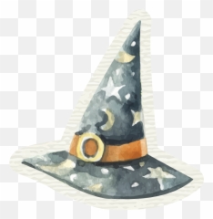 Download Hd Halloween Watercolor - Witch Hat png