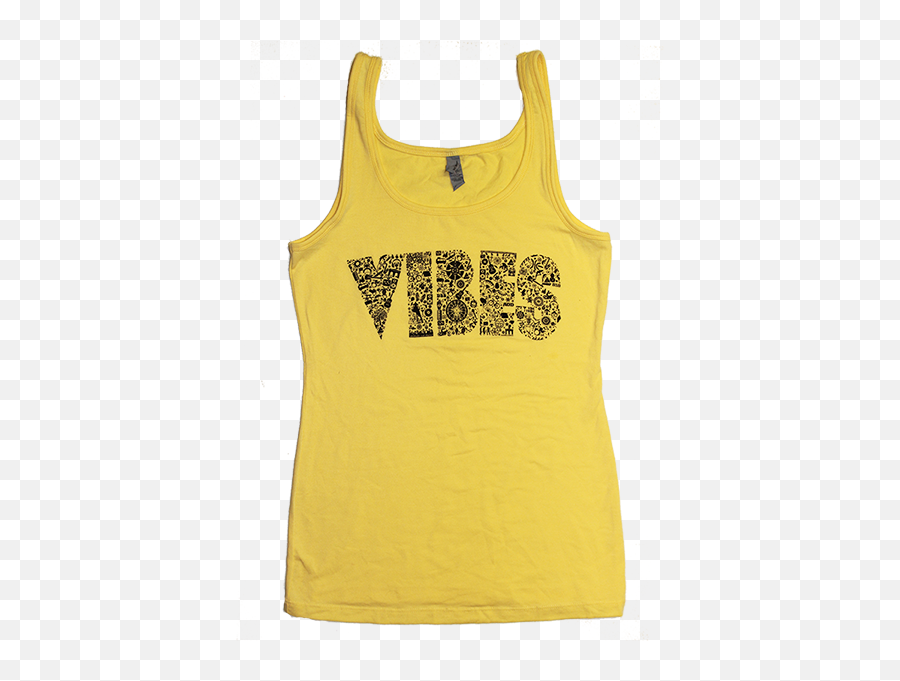 Womens Vibes Icon Yellow Tank Top - Sleeveless Png,Tank Top Icon