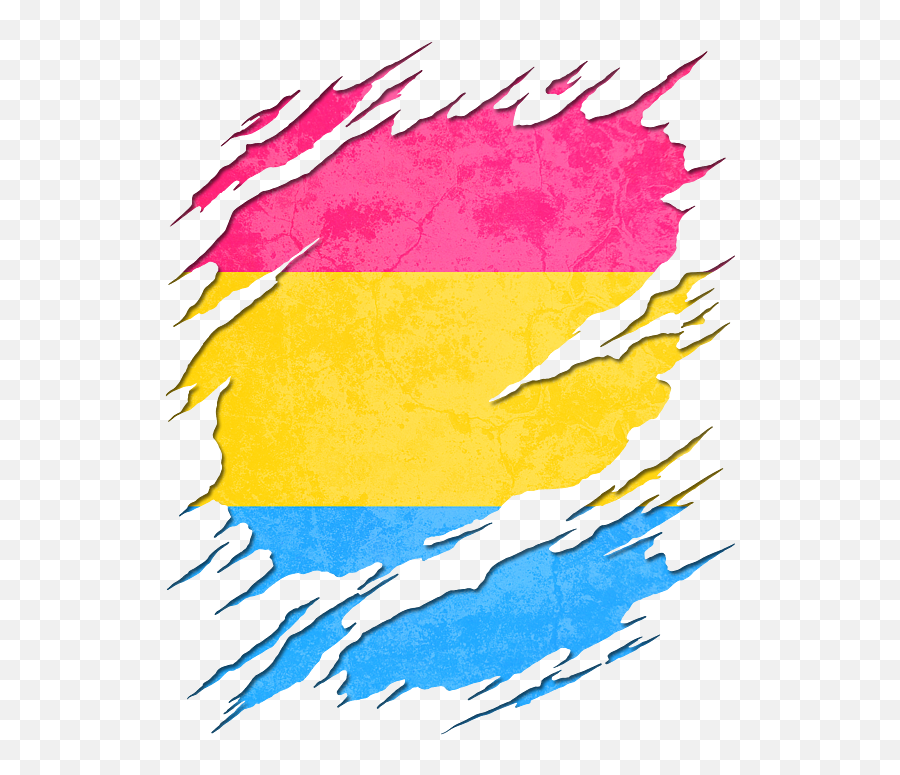 Pansexual Pride Flag Ripped Reveal - Lesbian Pride Png,Pansexual Flag Icon