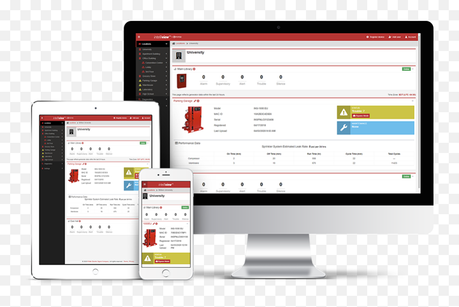 Potter Intelliview - Fire Alarm System Dashboard Png,System Status Icon