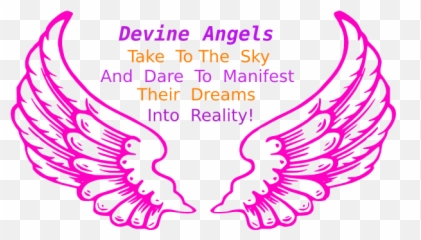 Pink Guardian Angel Wings Clip Art - vector And Halo png