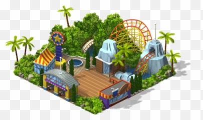 Png Theme Park Transparent Parkpng Images Pluspng - Roller Coaster,Playground Png