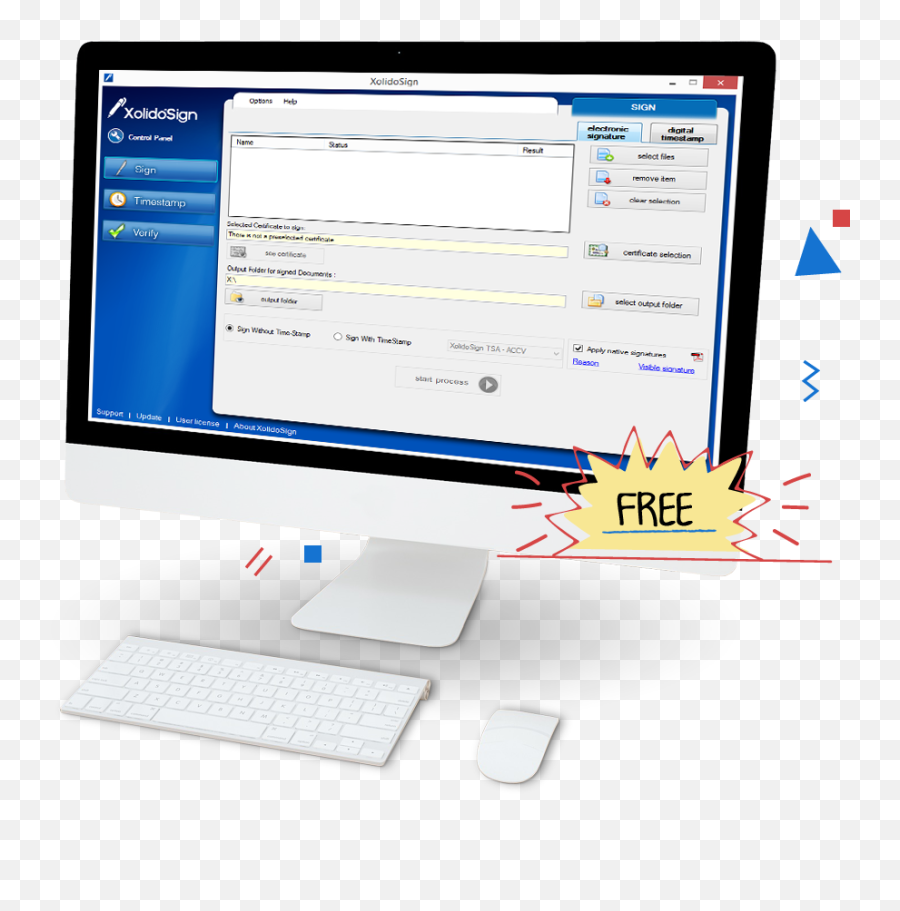 Xolidosign Desktop Program Free For Signing Verifying And - Office Equipment Png,Time Stamp Icon