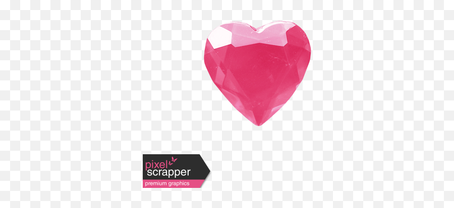 Spookalicious - Pink Heart Gem Graphic By Sheila Reid Heart Gem Png,Pink Hearts Png
