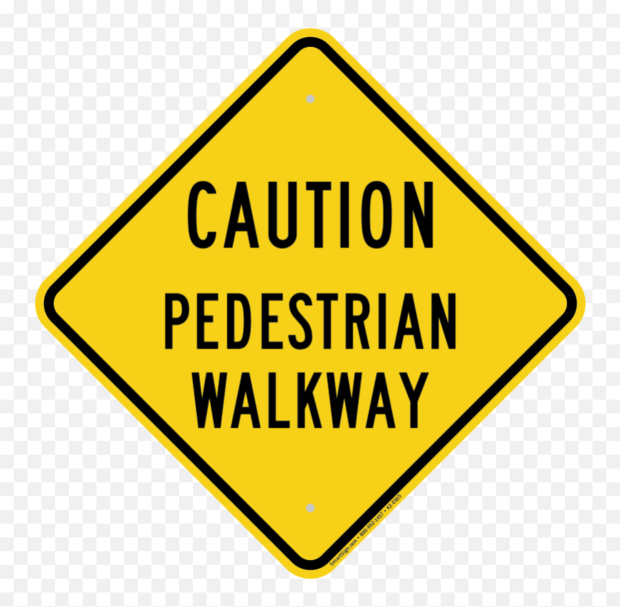 Use This Diamond Caution Sign To Mark The Pedestrian Walkway Protect Walkers And Prohibit Vehicle - Drivers From Entering The Footpath Pedestrian Language Png,Caution Icon