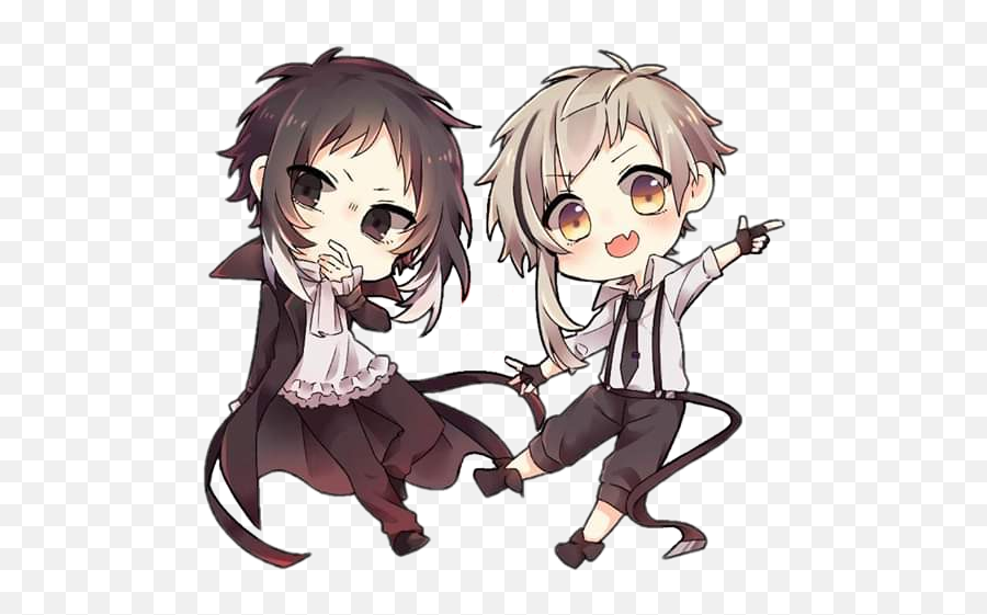 Largest Collection Of Free - Toedit Atsushinakajima Stickers Atsushi X Akutagawa Chibi Cute Png,Atsushi Nakajima Icon