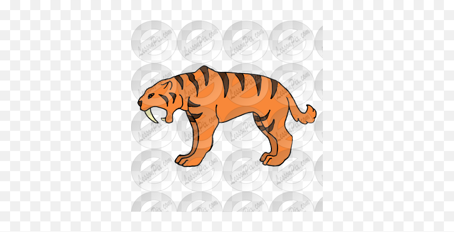 Saber - Tooth Tiger Picture For Classroom Therapy Use Png,Saber Png Icon