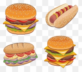 Hamburger Clipart Chicken Burger - Pan Con Pollo Dibujo Png,Hamburguesa Png