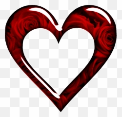Heart Rose Transparent Frame - Background Shaped png