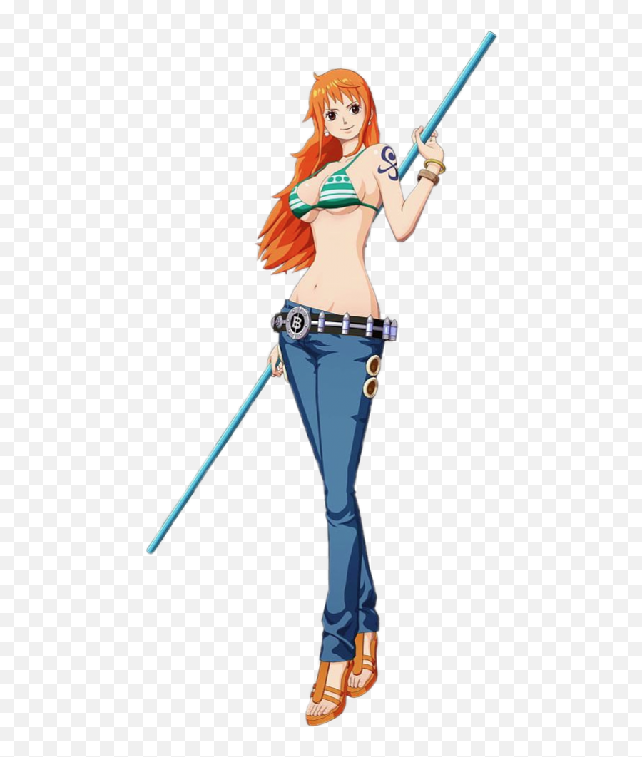 Check Out This Transparent One Piece Nami Holding Stick Png