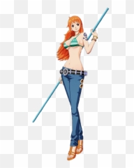 Check Out This Transparent One Piece Nami Holding Stick Png