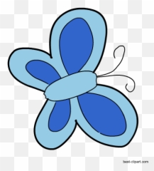 Free Cute Butterfly Clip Art Graphics - Cartoon Transparent Background Butterfly Clipart png