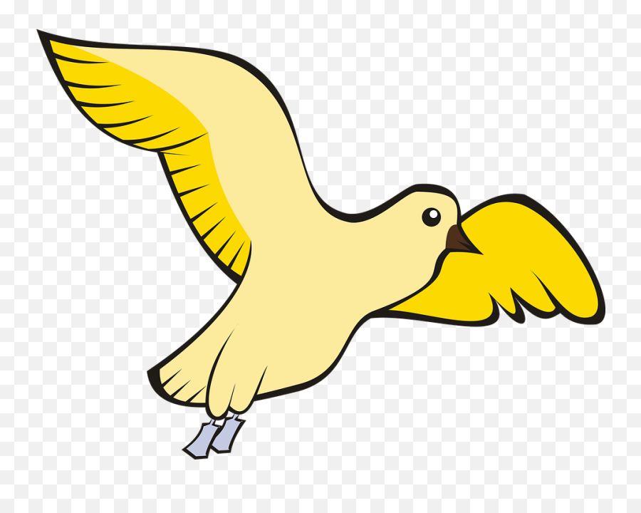 Clipart Bird Buzzard - Yellow Pigeon Png Transparent Line Art Bird Png,Pigeon Png