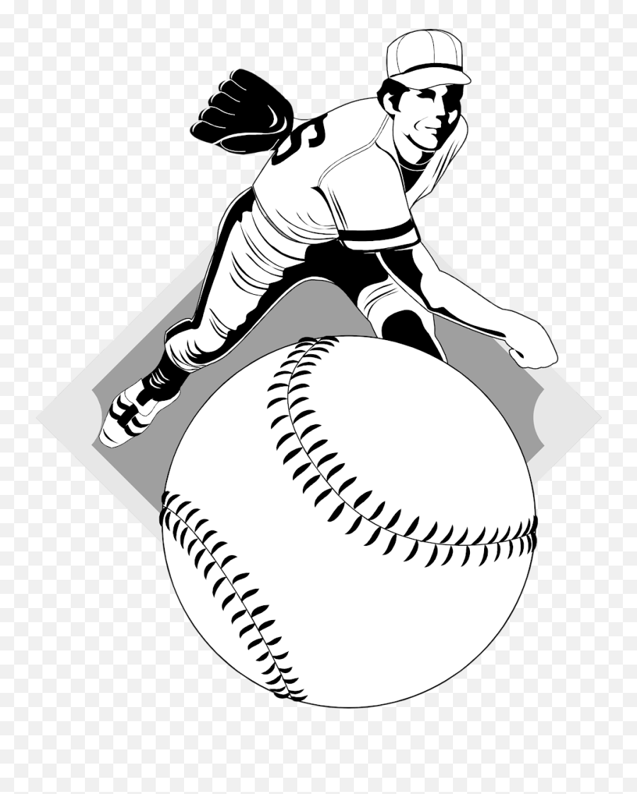 Clipart Transparent Baseball Player - Clip Art Baseball Pitcher Png,Baseball Player Png