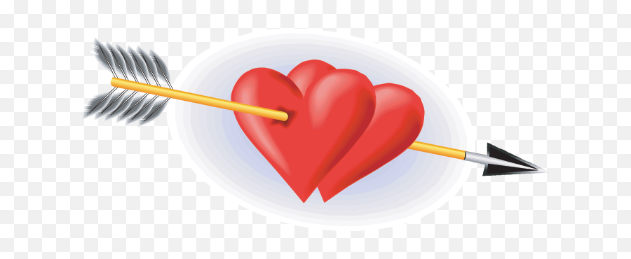 Singing Valentines - Heart With An Arrow Cupid Png,Valentines Day Transparent Background