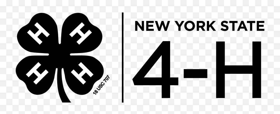 Logos Graphics New York State 4 - Black 4 H Logo Png,H Logo