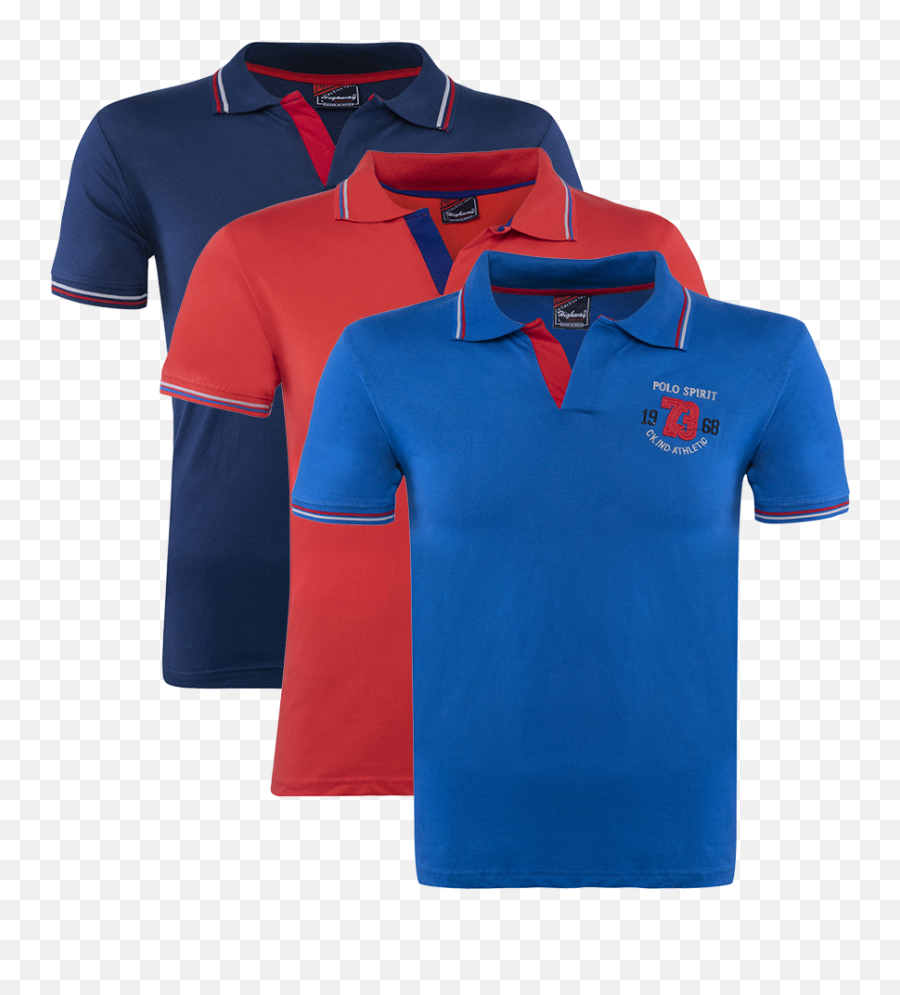 Combo Of Red - Bluenavy Blue Cotton Polo Collar Half Sleeve Tshirt For Men Polo Shirt Png,Red T Shirt Png